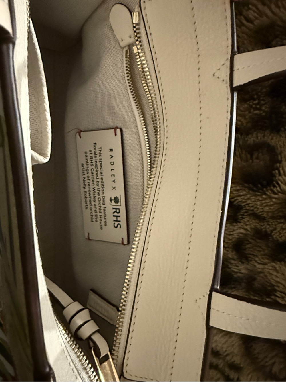 RADLEY LONDON RHS Small Leather Appliqué Ziptop Grab Satchel Bag - Picture 7 of 9